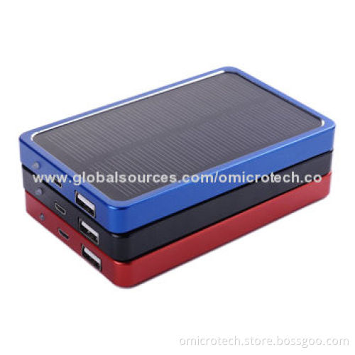 Portable External Solar Power Bank with Super-thin Case
